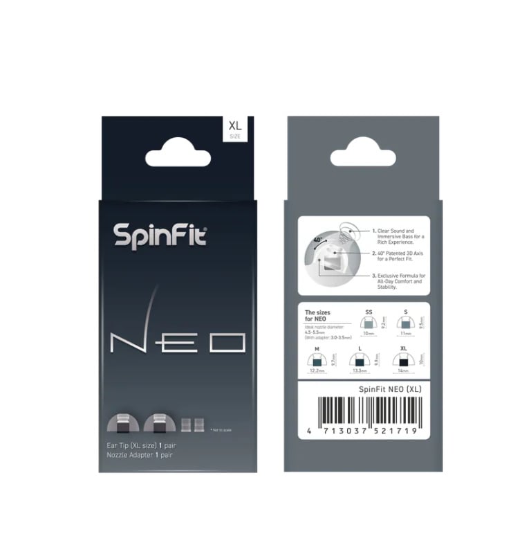 SpinFit Neo 矽膠耳塞 [5尺碼]