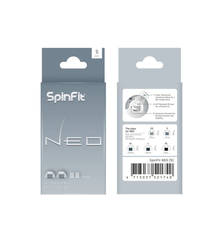 SpinFit Neo 矽膠耳塞 [5尺碼]