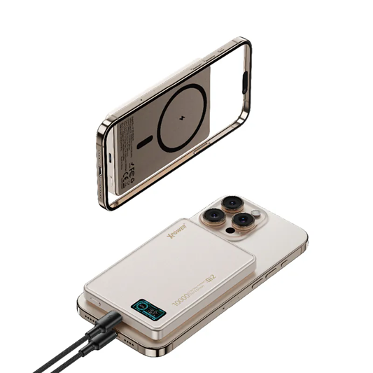 XPower MagDigita彩屏顯示鋁合金外殼 10000mAh PD3.0+QI2 磁吸移動電源