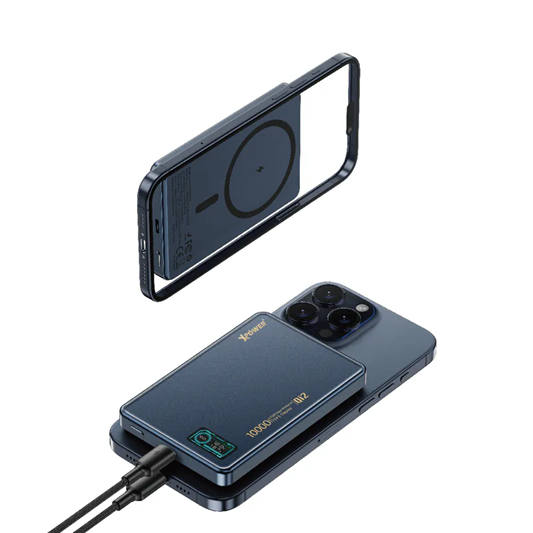 XPower MagDigita彩屏顯示鋁合金外殼 10000mAh PD3.0+QI2 磁吸移動電源