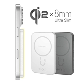 Usatisfy 5000mAh 超薄先鋒Qi2認證快充多設支援磁吸無線行動電源(MagSafe適配) US-001