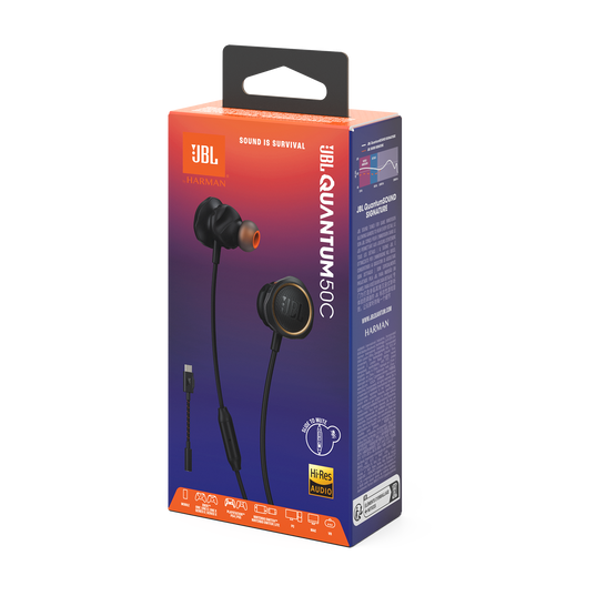 JBL Quantum 50C USB-C 有線入耳式遊戲耳機 [2色]