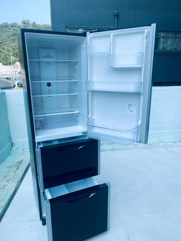 雪櫃 日立三門 174CM高 黑珍珠玻璃面 R-SG32 可自動製冰 變頻 新款 觸控式 二手電器 清倉大減價 最新款 貨到付款 包送貨安裝