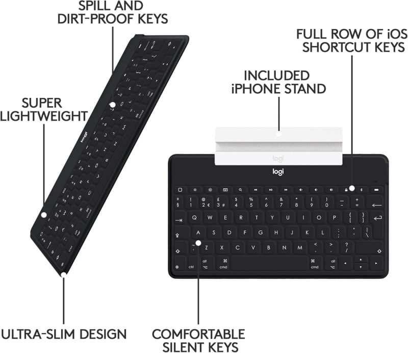 Logitech Keys-To-Go Ultra-Portable Bluetooth Wireless Keyboard for iPad 便攜無線藍牙鍵盤 香港行貨