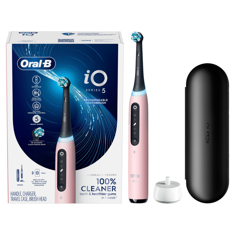Oral-B IO SERIES 5 IO5 Plus 新一代磁浮充電式電動牙刷 (白色升級版送四支原廠牙刷頭）