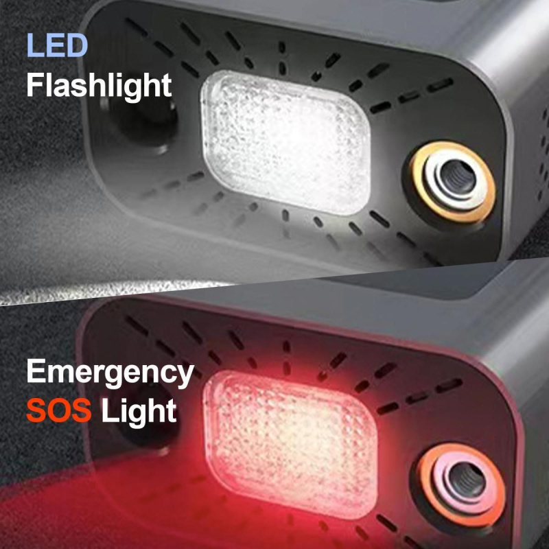 iMazing - 手提式充氣機 LY-656 附行動電源 銀色