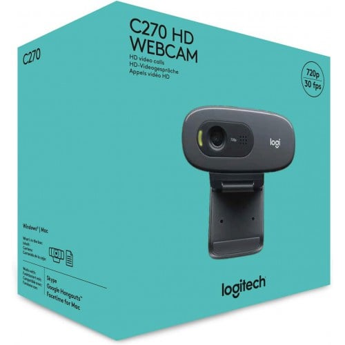 Logitech C270 HD Webcam Video with Noise Reducing Mic 配備隔噪麥克風網絡攝影機 香港行貨