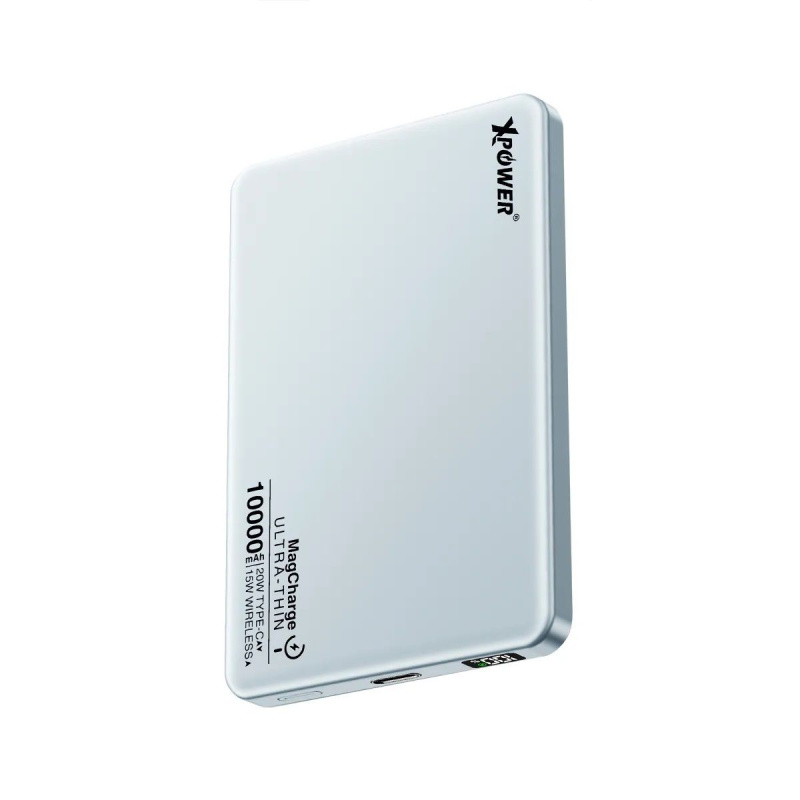 XPOWER - M10K 2合1鋁合金數顯 10000mAh PD3.0+磁吸無線外置充電器