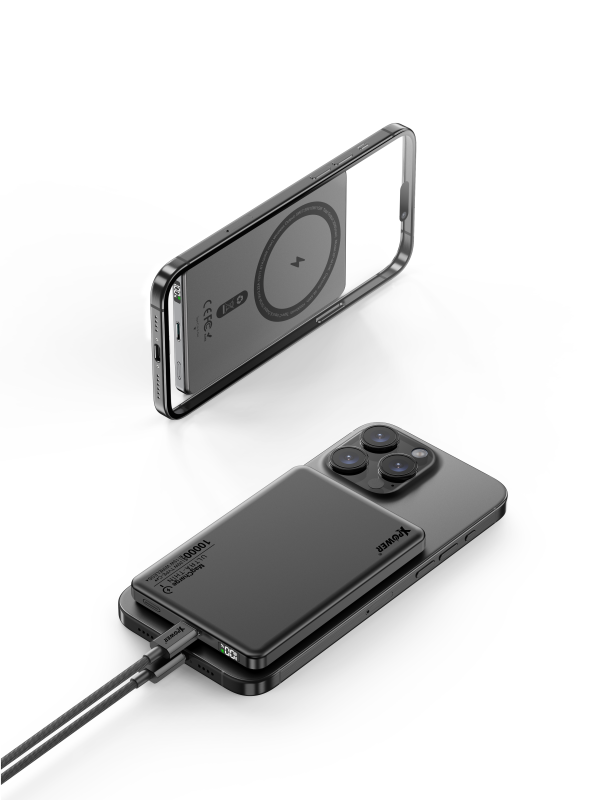 XPOWER - M10K 2合1鋁合金數顯 10000mAh PD3.0+磁吸無線外置充電器