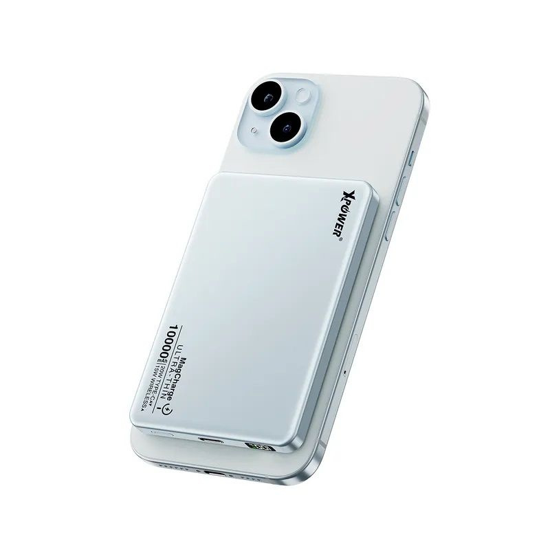 XPOWER - M10K 2合1鋁合金數顯 10000mAh PD3.0+磁吸無線外置充電器