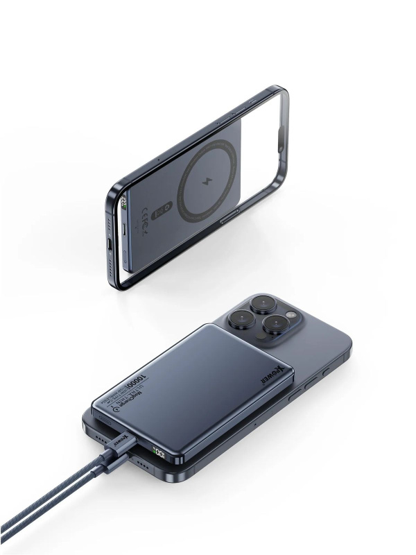 XPOWER - M10K 2合1鋁合金數顯 10000mAh PD3.0+磁吸無線外置充電器
