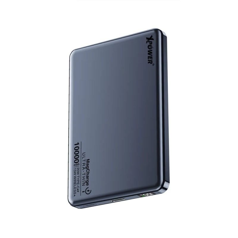 XPOWER - M10K 2合1鋁合金數顯 10000mAh PD3.0+磁吸無線外置充電器