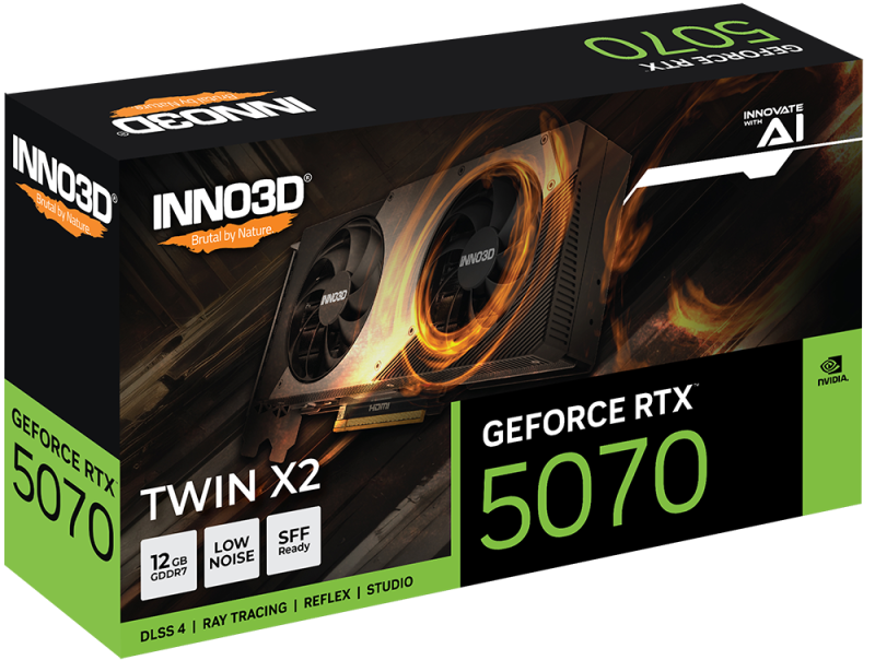 INNO3D GEFORCE RTX™ 5070 TWIN X2  [現金/轉數快優惠 $6950]