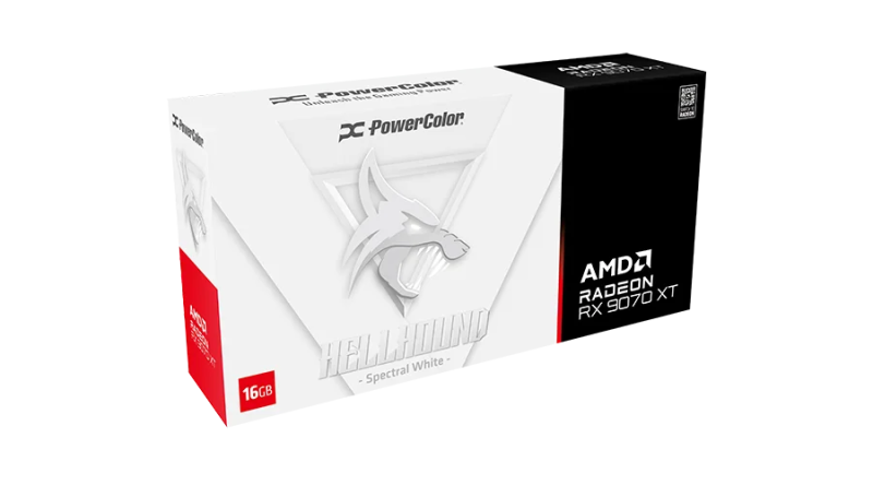 PowerColor Hellhound Spectral White AMD Radeon™ RX 9070 XT 16GB GDDR6 [現金/轉數快優惠 $7599]