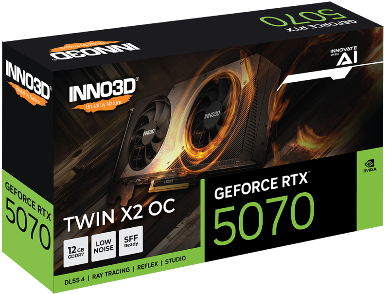 INNO3D GeForce RTX™ 5070 TWIN X2 OC  [現金/轉數快優惠 $6550]