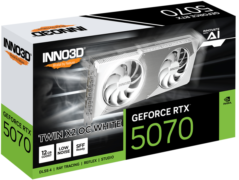 INNO3D GeForce RTX™ 5070 TWIN X2 OC WHITE FPS $4550 INNO3D GeForce RTX™ 5070 TWIN X2 OC WHITE FPS $4550