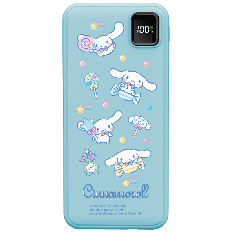 Sanrio Characters 系列 10000mAh PD 3.0 和 QC 3.0 流動充電池 (連嵌入式充電線) Sanrio Characters 系列 10000mAh PD 3.0 和 QC 3.0 流動充電池 (連嵌入式充電線)