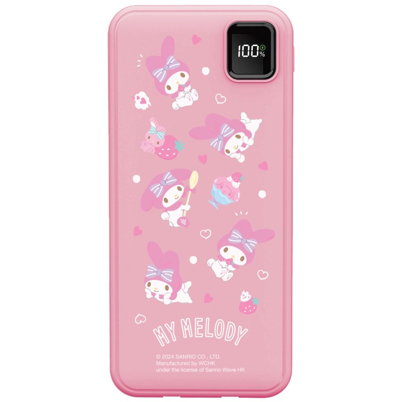 Sanrio Characters 系列 10000mAh PD 3.0 和 QC 3.0 流動充電池 (連嵌入式充電線) Sanrio Characters 系列 10000mAh PD 3.0 和 QC 3.0 流動充電池 (連嵌入式充電線)
