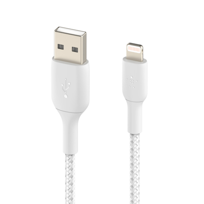 Belkin BOOST↑CHARGE™ Braided Lightning to USB-A Cable [3個長度] [2色]