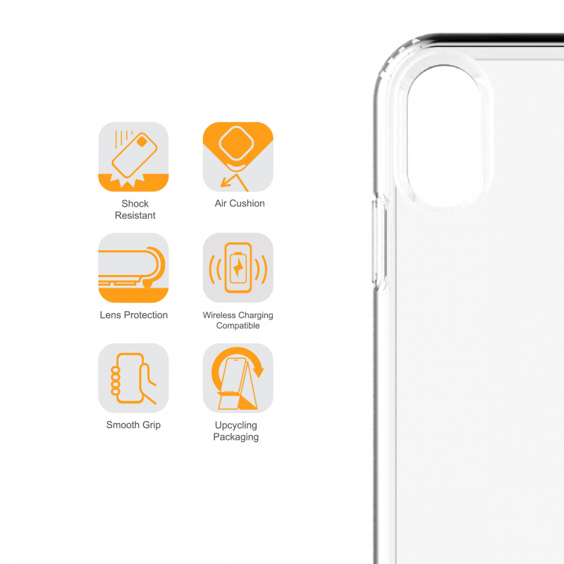 ARMOR iPhone XS / X 水晶透明TPU電話保護殼