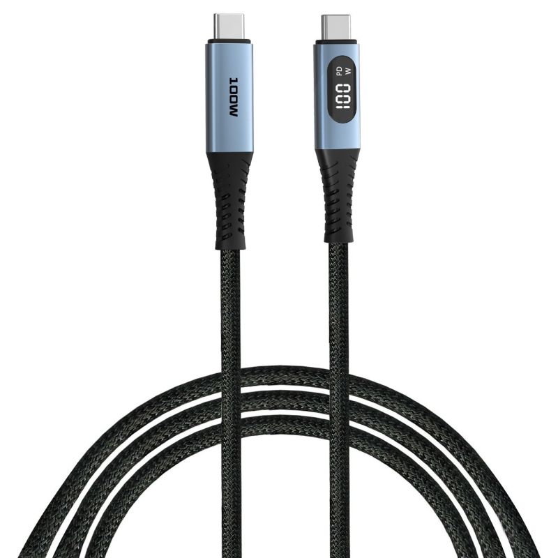 Verbatim Sync & Charge 100W USB-C 至 USB-C 充電傳輸線附 LED 顯示屏 (SCC2-CCD100) (1.2m) 31848