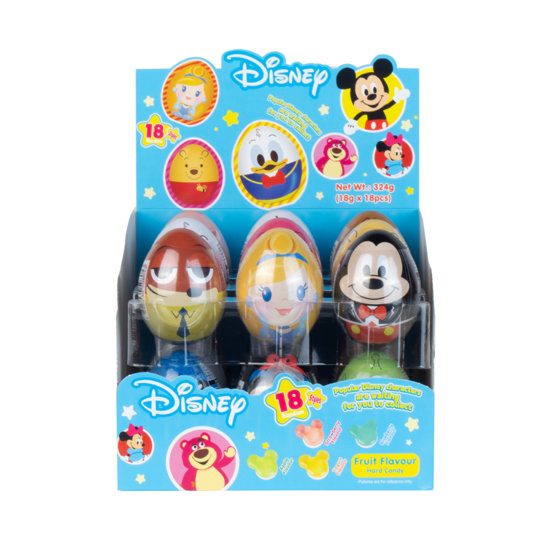[原箱] FMS80190 迪士尼米奇造型硬糖  (草莓味, 藍莓味, 蘋果味, 乳酸味)18克*18件/盤 (2盤/箱)