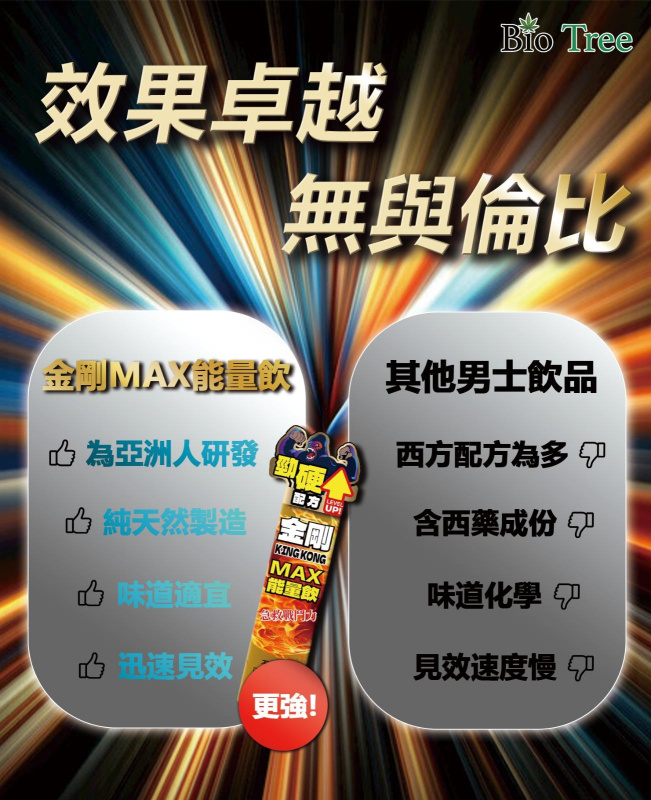 香港 - Bio Tree - 金剛MAX男士能量飲50ML-勁硬配方