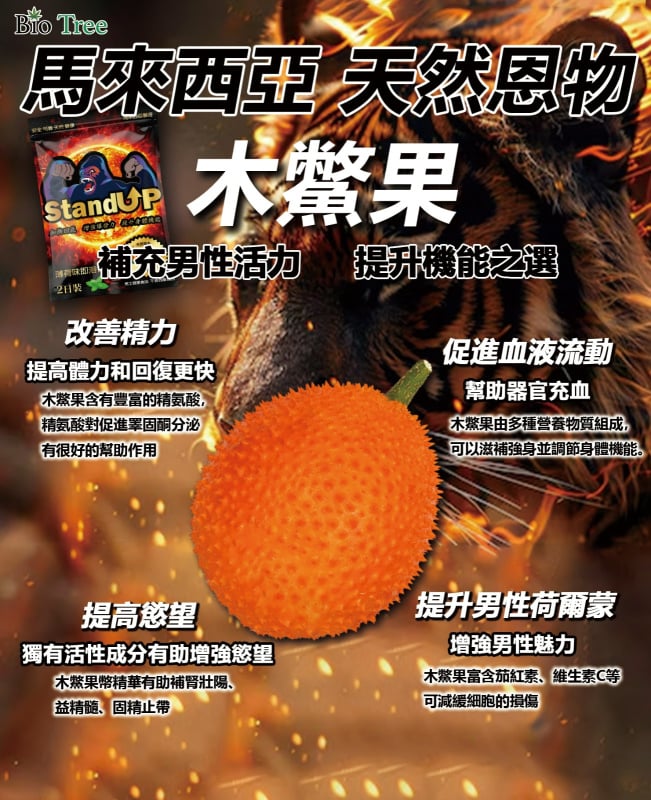 香港 - Bio Tree - (2包) KING KONG - Stand UP 薄荷味男士增硬延時即溶含片 2日裝(4片)