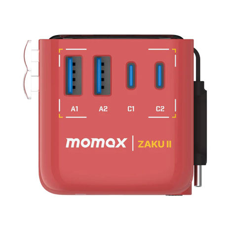 MOMAX x 機動戰士高達 1-World+ Flow 35W 伸縮充電線旅行插座 (70厘米) UA21