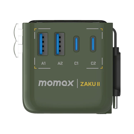 MOMAX x 機動戰士高達 1-World+ Flow 35W 伸縮充電線旅行插座 (70厘米) UA21