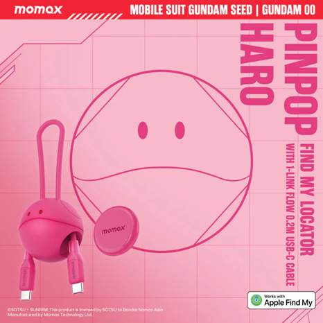 MOMAX x 機動戰士高達 PIN POP Find My全球定位器連0.2m USB-C線 BR7