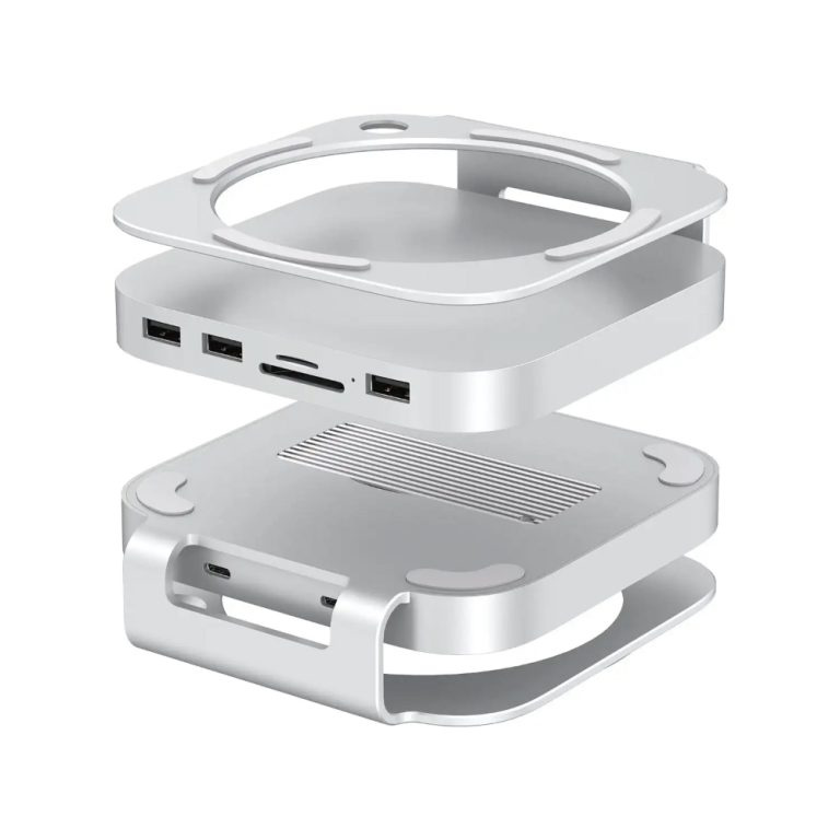 Elementz 鋁製支架及擴充集線器附SSD外殼適用於 Mac Mini 2024 M4/M4 Pro｜WS-60C