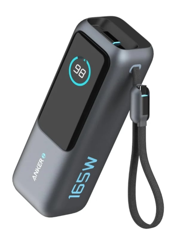 Anker Power Bank (25K, 165W, Built-in and Retractable Cables) 自帶2條USB-C快充線行動電源 25000mAh A1695