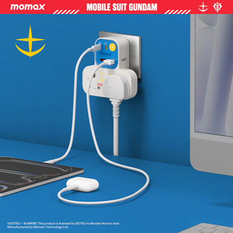 MOMAX x 機動戰士高達 1-Charge Work Flow USB + 2口T型插座 US17