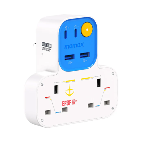 MOMAX x 機動戰士高達 1-Charge Work Flow USB + 2口T型插座 US17