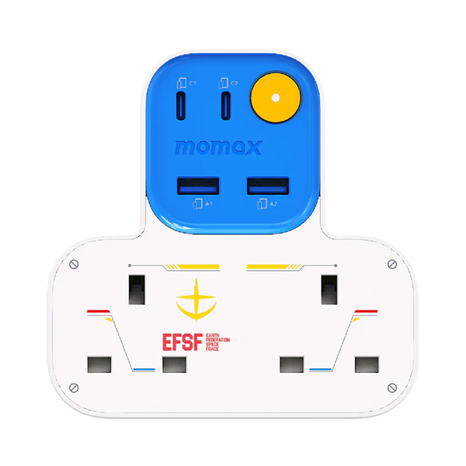 MOMAX x 機動戰士高達 1-Charge Work Flow USB + 2口T型插座 US17