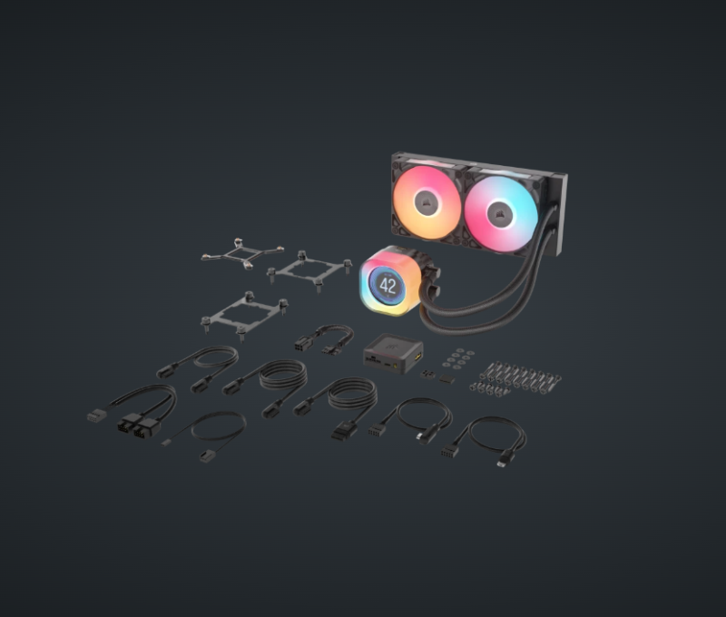 CORSAIR iCUE LINK TITAN 240 RX LCD Liquid CPU Cooler ( BLACK / WHITE )