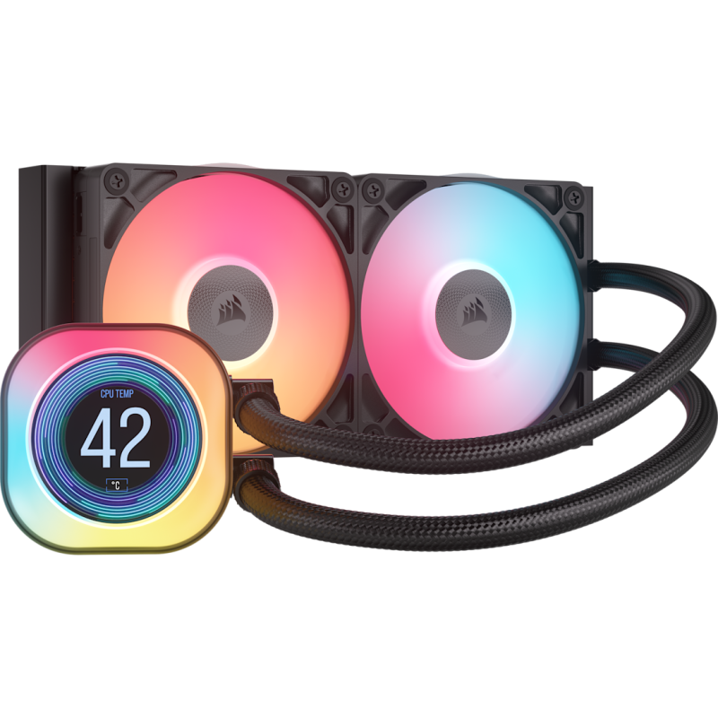 CORSAIR iCUE LINK TITAN 240 RX LCD Liquid CPU Cooler ( BLACK / WHITE )