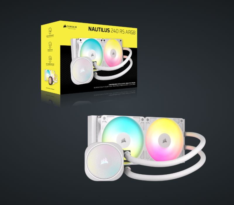 CORSAIR NAUTILUS 240 RS ARGB Liquid CPU Cooler ( BLACK / WHITE )