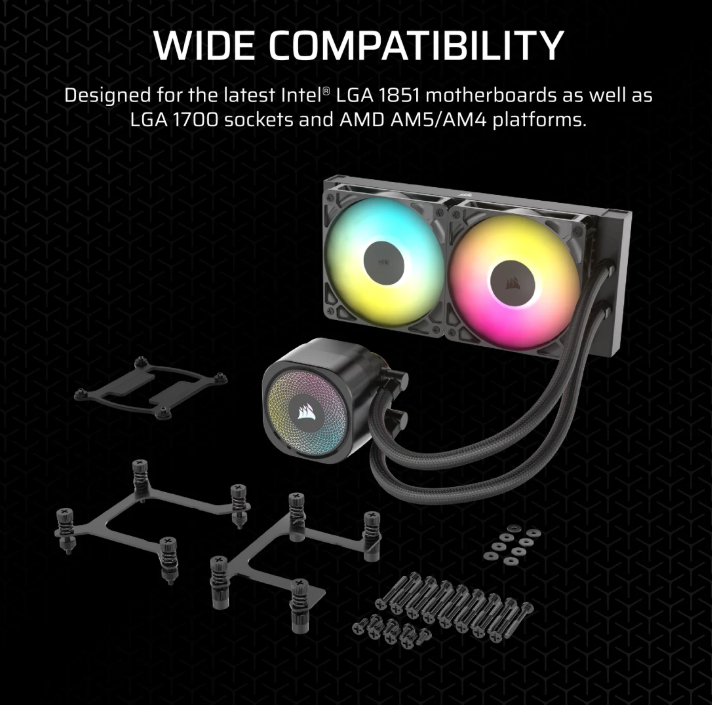 CORSAIR NAUTILUS 240 RS ARGB Liquid CPU Cooler ( BLACK / WHITE )