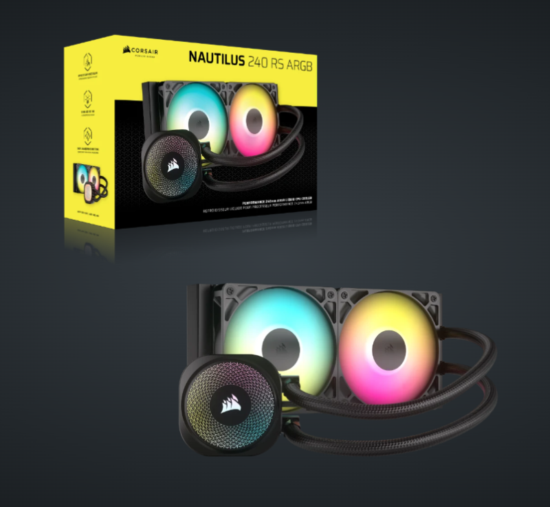 CORSAIR NAUTILUS 240 RS ARGB Liquid CPU Cooler ( BLACK / WHITE )