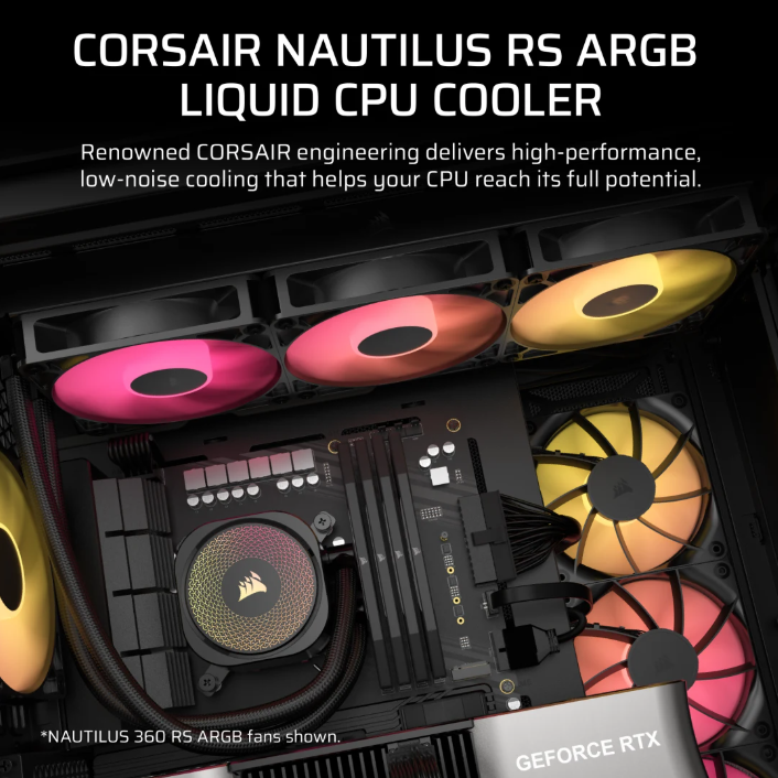 CORSAIR NAUTILUS 240 RS ARGB Liquid CPU Cooler ( BLACK / WHITE )