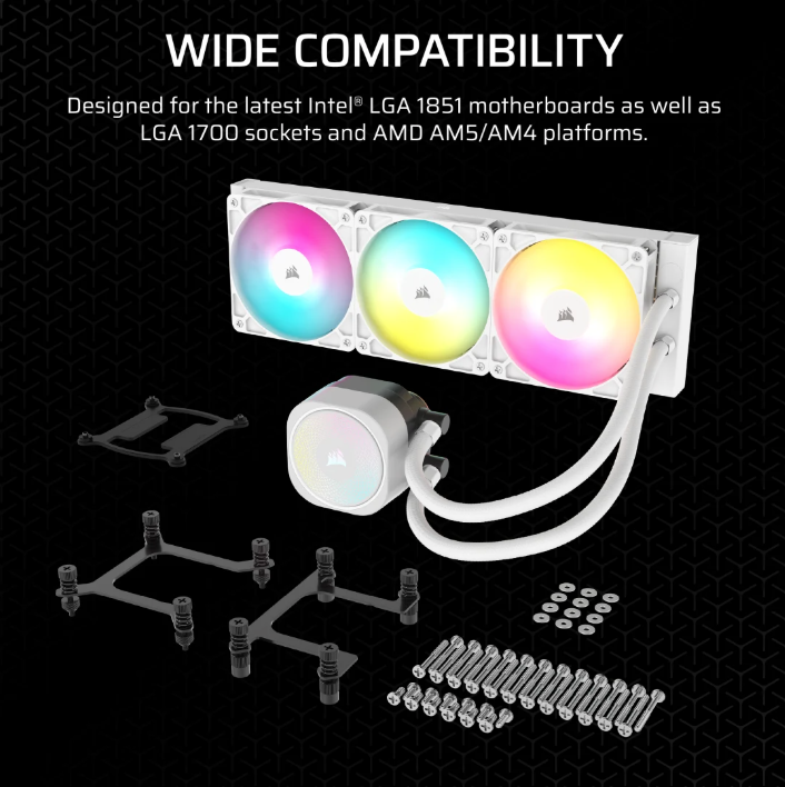 CORSAIR NAUTILUS 360 RS ARGB Liquid CPU Cooler ( BLACK / WHITE )