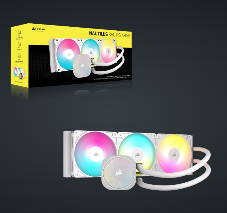 CORSAIR NAUTILUS 360 RS ARGB Liquid CPU Cooler ( BLACK / WHITE )