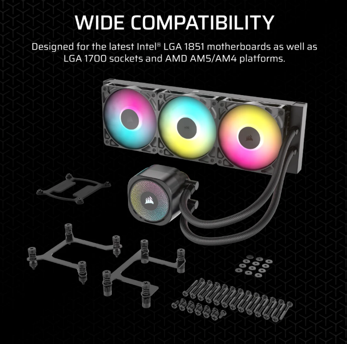 CORSAIR NAUTILUS 360 RS ARGB Liquid CPU Cooler ( BLACK / WHITE )
