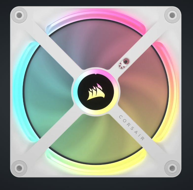 CORSAIR iCUE LINK QX140 RGB 140mm PWM PC Fans Starter Kit with iCUE LINK System Hub (Twin Pack) ( BLACK / WHITE )