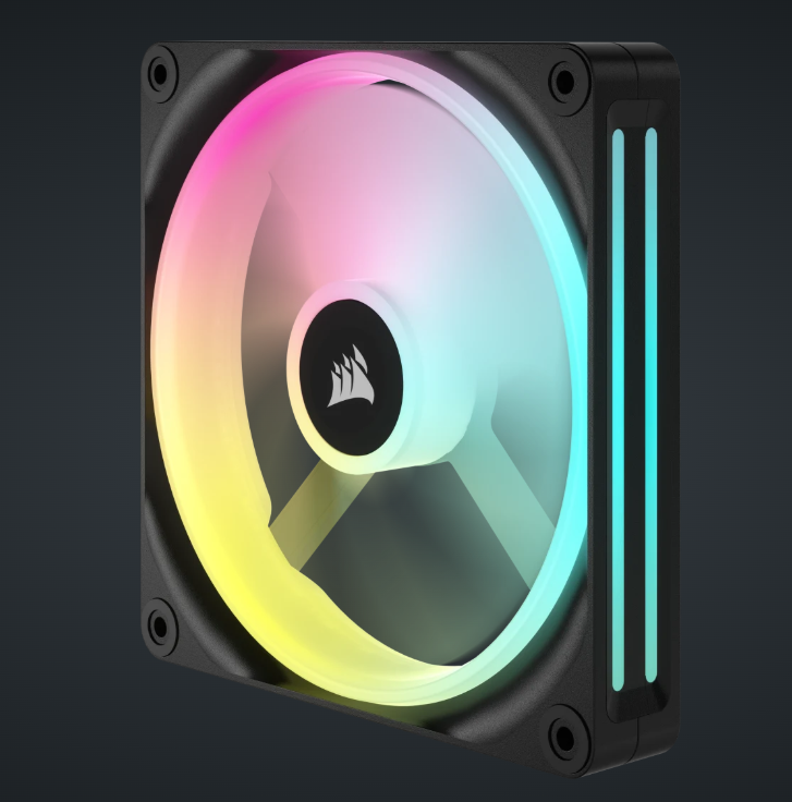 CORSAIR iCUE LINK QX140 RGB 140mm PWM PC Fans Starter Kit with iCUE LINK System Hub (Twin Pack) ( BLACK / WHITE )