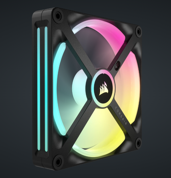 CORSAIR iCUE LINK QX140 RGB 140mm PWM PC Fans Starter Kit with iCUE LINK System Hub (Twin Pack) ( BLACK / WHITE )