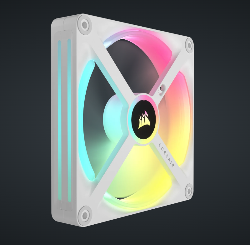 CORSAIR iCUE LINK QX140 RGB 140mm PWM PC Fans Starter Kit with iCUE LINK System Hub (Twin Pack) ( BLACK / WHITE )