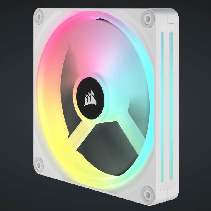 CORSAIR iCUE LINK QX140 RGB 140mm PWM PC Fans Starter Kit with iCUE LINK System Hub (Twin Pack) ( BLACK / WHITE )